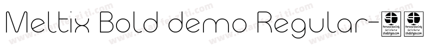 Meltix Bold demo Regular字体转换